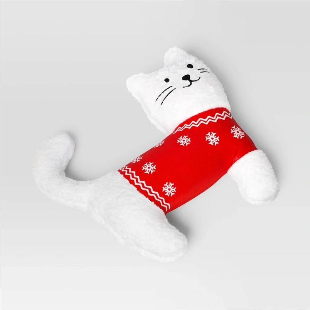 Target Wondershop Cat with Fair Isle Christmas Throw Pillow